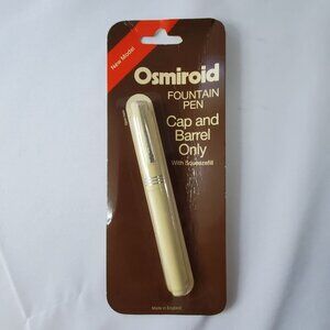 Vintage Osmiroid Fountain Pen,  Cap & Barrel Only With Squeezefill White